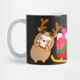 Cute Christmas Sleigh Sloth Mug